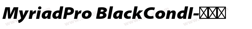 MyriadPro BlackCondI字体转换